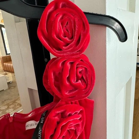 Avec Les Filles Rosette Off the Shoulder Mini Dress 8 - Picture 3 of 6